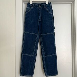 Dark vintage denim jeans